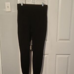 Meri Sky Women's Black High-Waisted Knit Pants Leggings